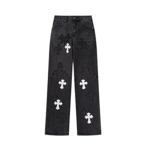 🆕Chrome Hearts Black And White Jeans